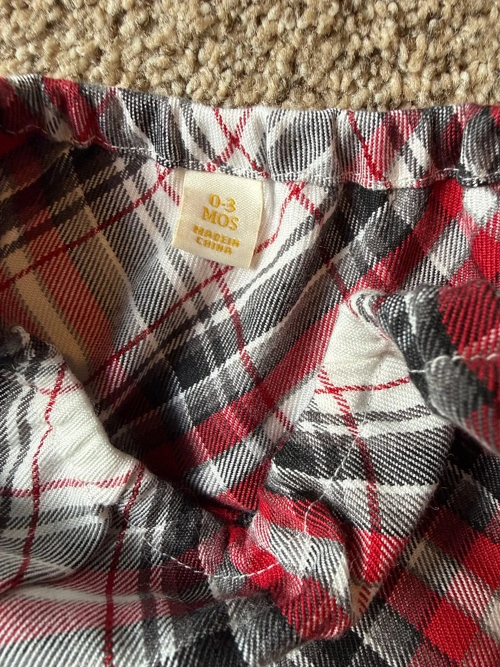 Children’s Place | Red, White & Black Plaid Dress w/ Velvet Trim & Bloomers - Picture 9 of 10